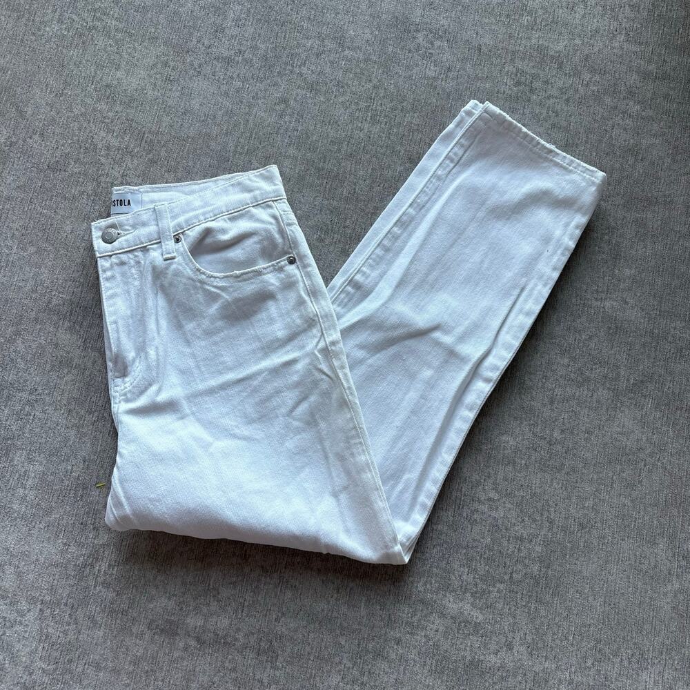 NWOT High Waist Straight Leg White Pistola Jeans